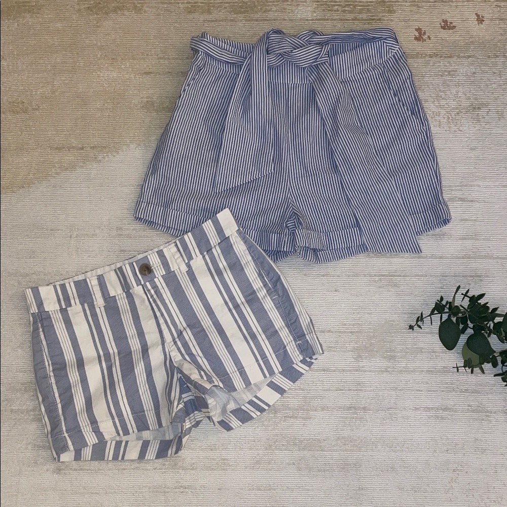 Blue&White Striped Shorts